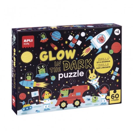 Apli Παζλ 60pcs Glow in the dark Διάστημα