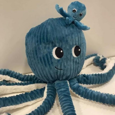 Deglingos Γιγάντιο χταπόδι μαζί με το μωρό του Μπλε" Filou"