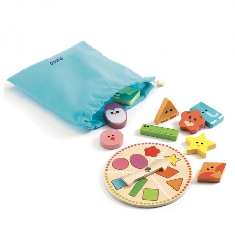 Djeco Ξύλινο Λότο αφής 'Χρώματα - Σχήματα' 9τεμ.
