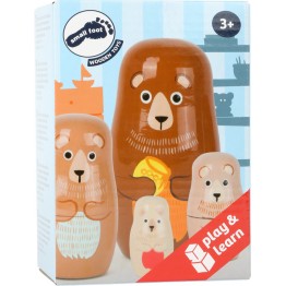 Ξύλινη Μπάμπουσκα "Αρκούδες"